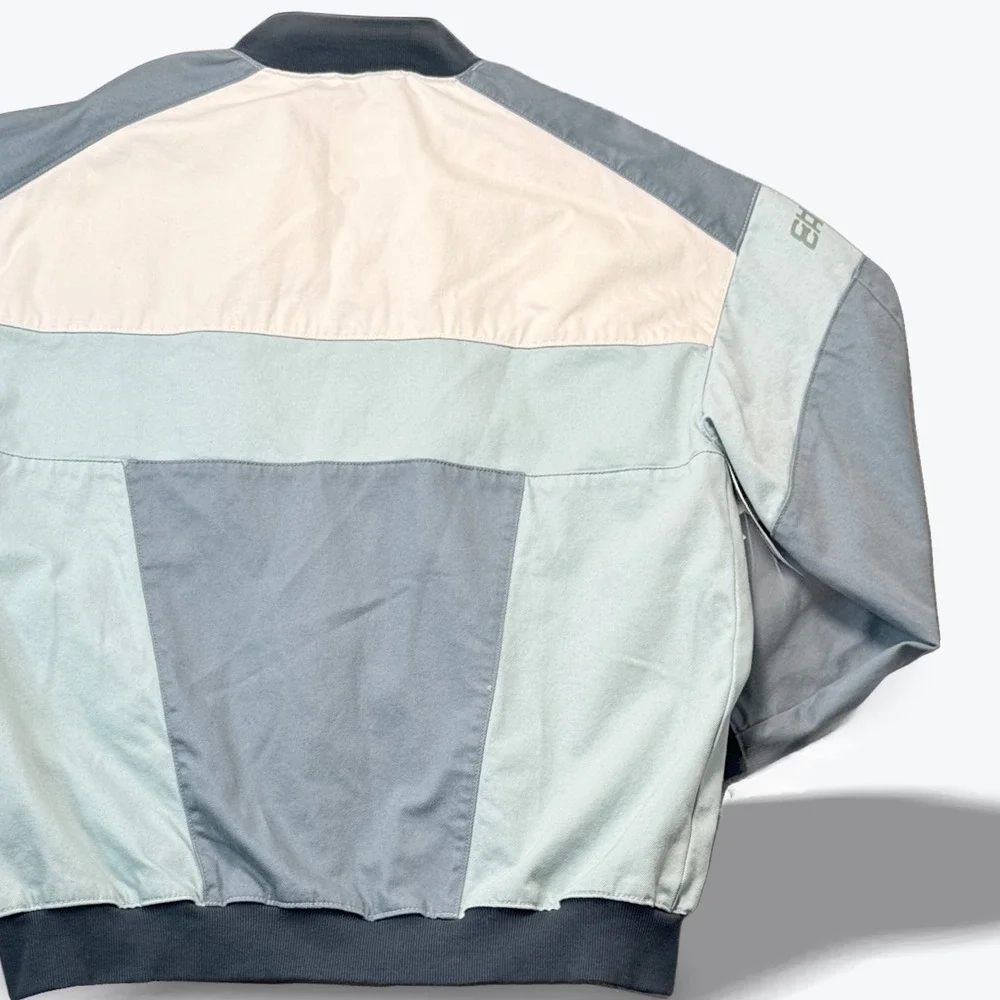 Bershka Motor Sports Racing Jacket Bomber Jacket Colorblock Y2K Patchwork Medium